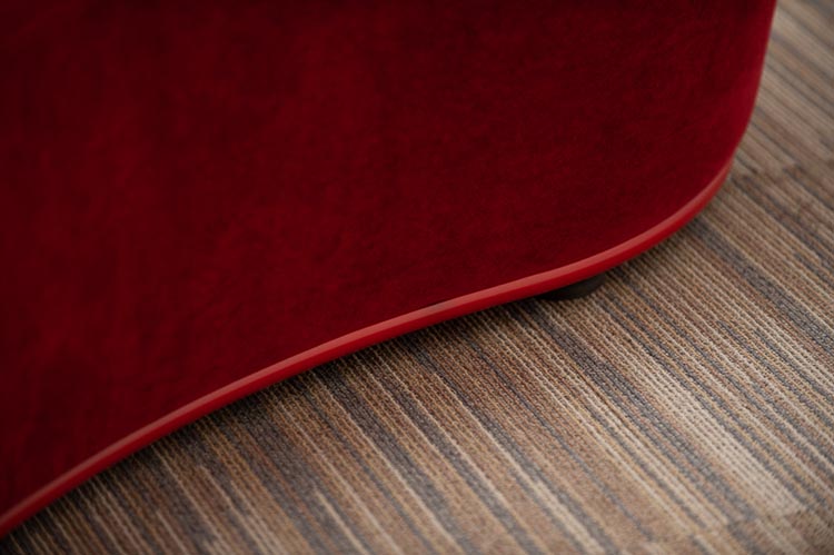 DEBERENN Pinto Lounge Sofa design David Fox - red velvet / black plastic four-leg - Image 15