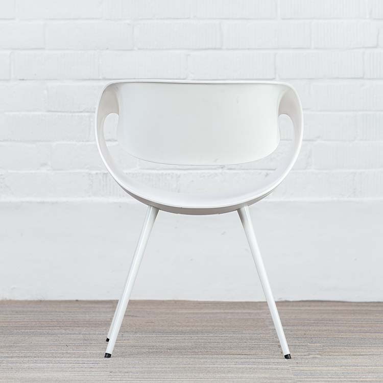 ZÜCO Little Perillo Chaise d’accueil design Martin Bellendat - plastique blanc / métal blanc quatre pieds – Image 5