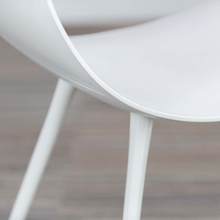 ZÜCO Little Perillo Chaise d’accueil design Martin Bellendat - plastique blanc / métal blanc quatre pieds – Image 9