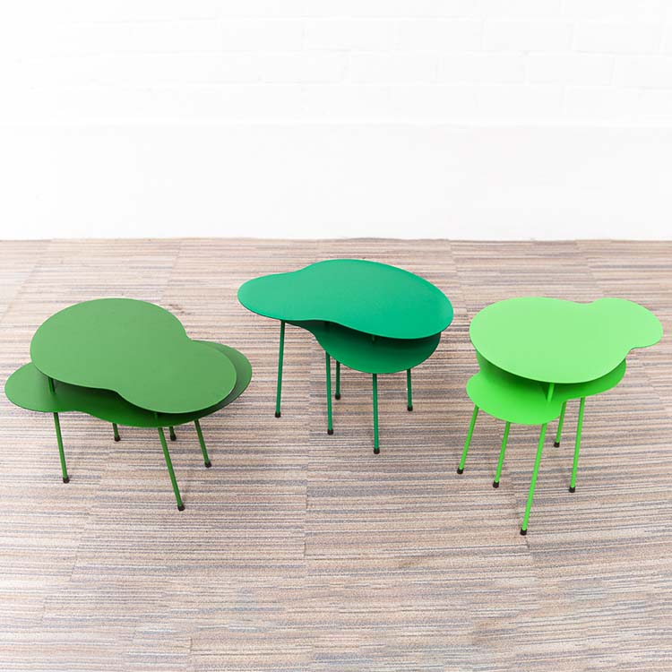 OFFECCT Amazonas Table d’appoint design Claesson Koivisto Rune B57xD30-38xH35-45 - métal vert / métal vert multipieds – Image 2