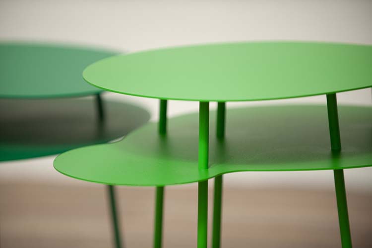 OFFECCT Amazonas Table d’appoint design Claesson Koivisto Rune B57xD30-38xH35-45 - métal vert / métal vert multipieds – Image 7