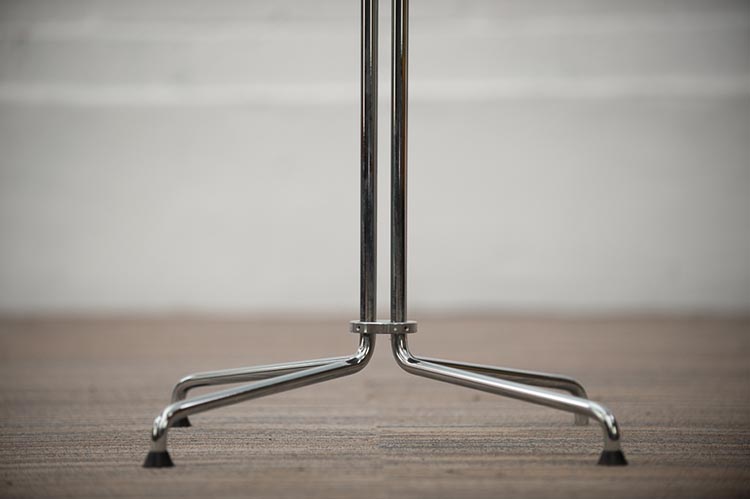 Table d’appoint Rond B70xD70xH50 - verre teinté / chrome quatre pieds – Image 4