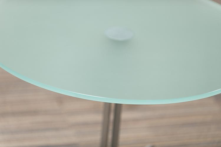 Table d’appoint Rond B70xD70xH50 - verre teinté / chrome quatre pieds – Image 7