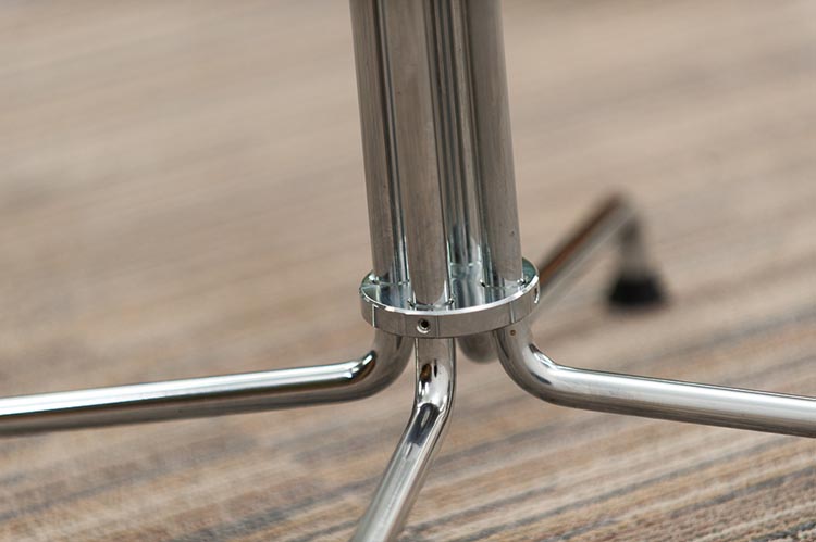 Table d’appoint Rond B70xD70xH50 - verre teinté / chrome quatre pieds – Image 12