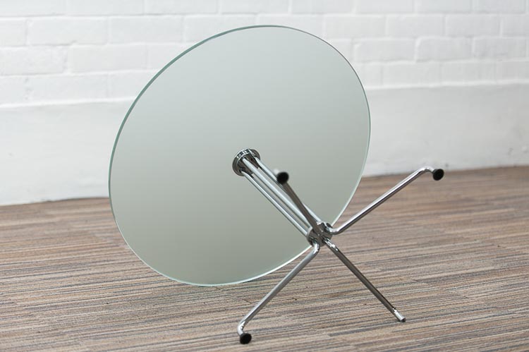 Table d’appoint Rond B70xD70xH50 - verre teinté / chrome quatre pieds – Image 14