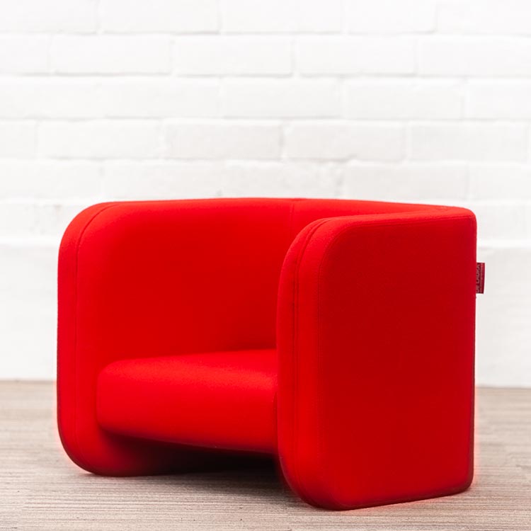 AHREND de Laura Armchair Omkeerbaar design Laura Brussaard - rood stof / rood stof u-poot - Afbeelding 2