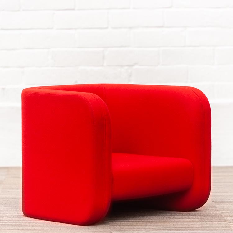 AHREND de Laura Armchair Omkeerbaar design Laura Brussaard - rood stof / rood stof u-poot - Afbeelding 8