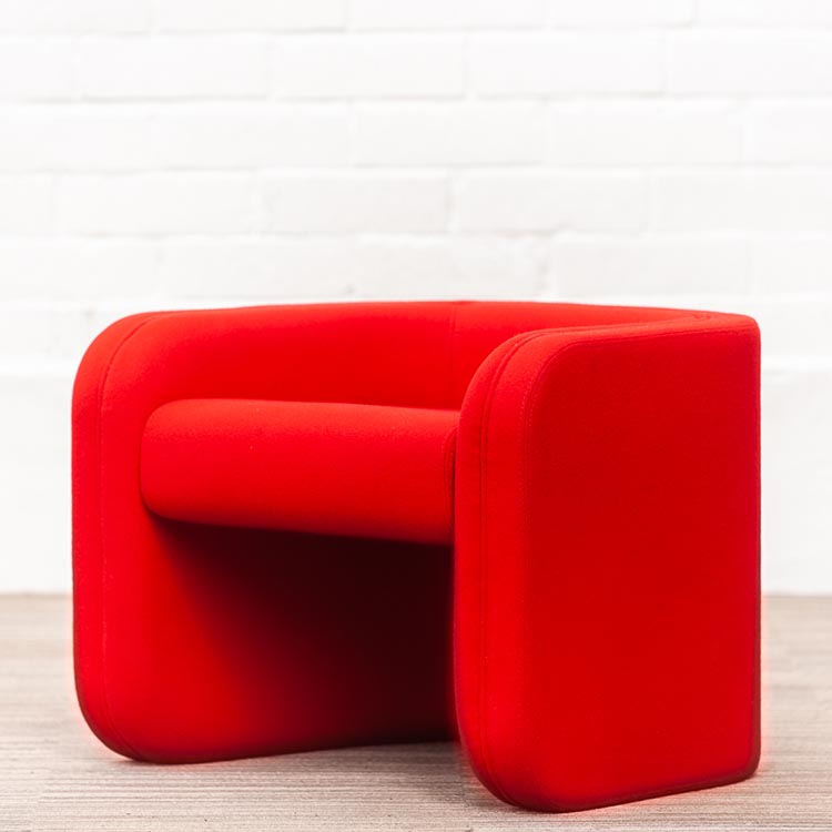 AHREND de Laura Armchair Omkeerbaar design Laura Brussaard - rood stof / rood stof u-poot - Afbeelding 10