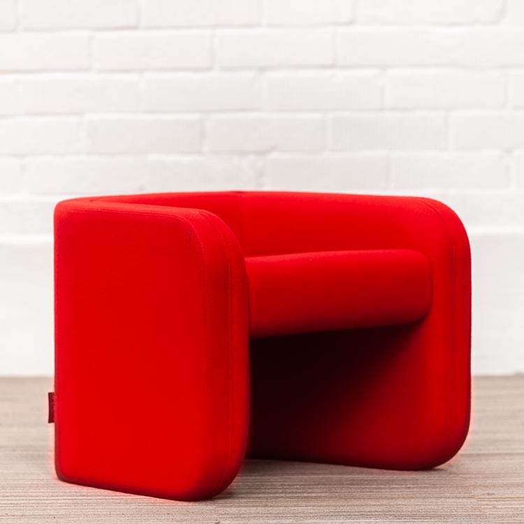 AHREND de Laura Armchair Omkeerbaar design Laura Brussaard - rood stof / rood stof u-poot - Afbeelding 11