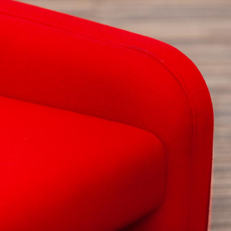 AHREND de Laura Armchair Omkeerbaar design Laura Brussaard - rood stof / rood stof u-poot - Afbeelding 12