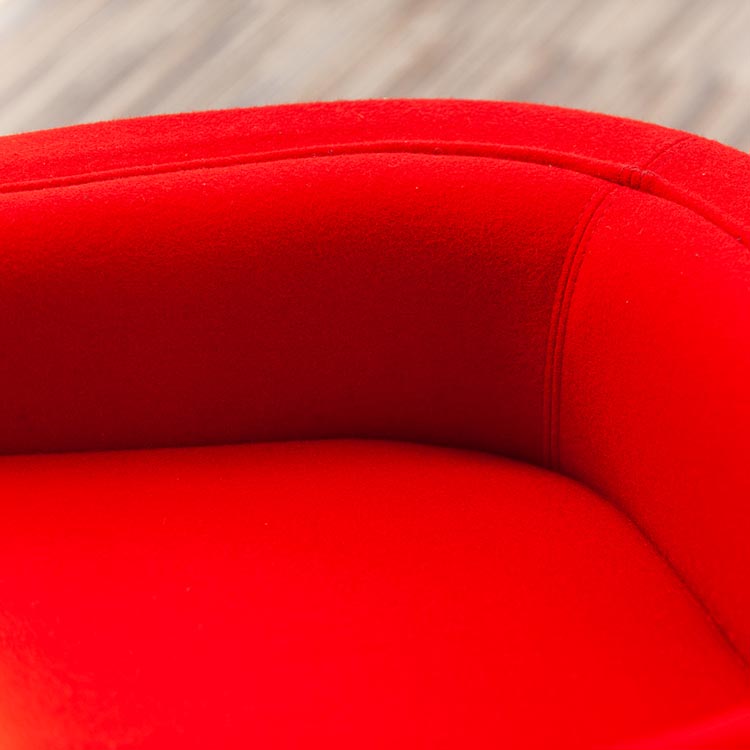 AHREND de Laura Armchair Omkeerbaar design Laura Brussaard - rood stof / rood stof u-poot - Afbeelding 15