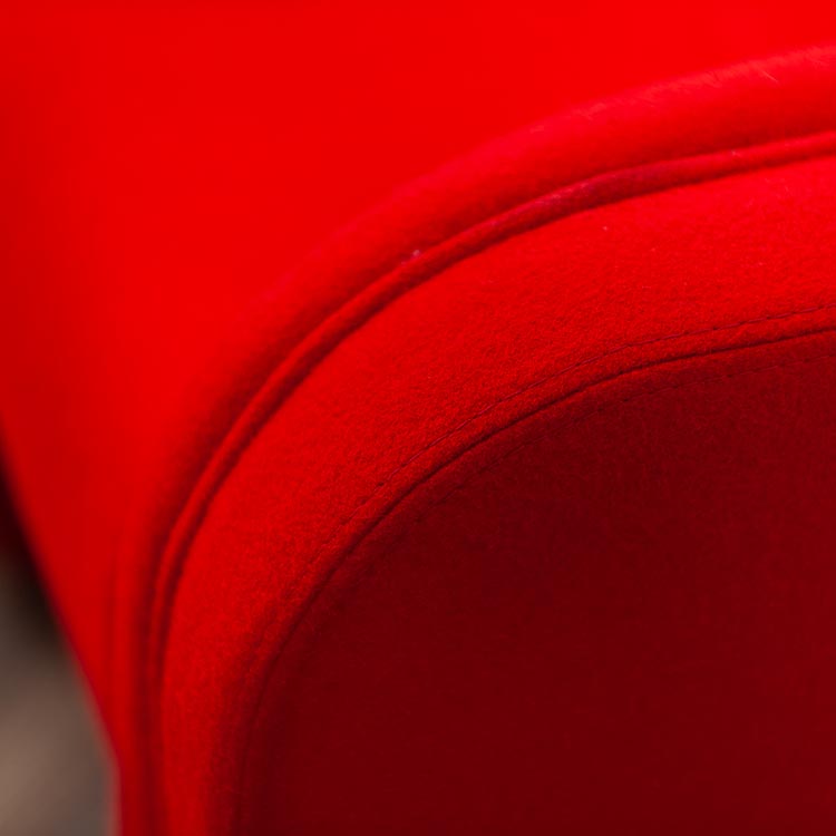 AHREND de Laura Armchair Omkeerbaar design Laura Brussaard - rood stof / rood stof u-poot - Afbeelding 17