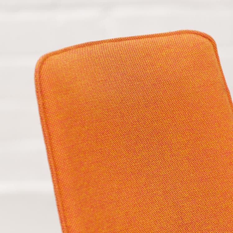 LAMMHULTS Comet Easy Chair Chaise lounge design Gunilla Allard - tissu orange / chrome quatre pieds – Image 15