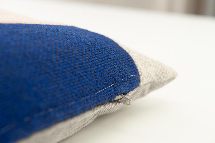 KUS-SEN Kussen design Susan van Heumen B55xL55 - verschillende tinten blauw / grijs / roos / wit in stof - Afbeelding 6