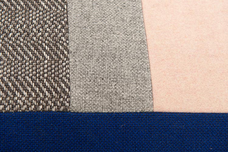 KUS-SEN Kussen design Susan van Heumen B55xL55 - verschillende tinten blauw / grijs / roos / wit in stof - Afbeelding 7