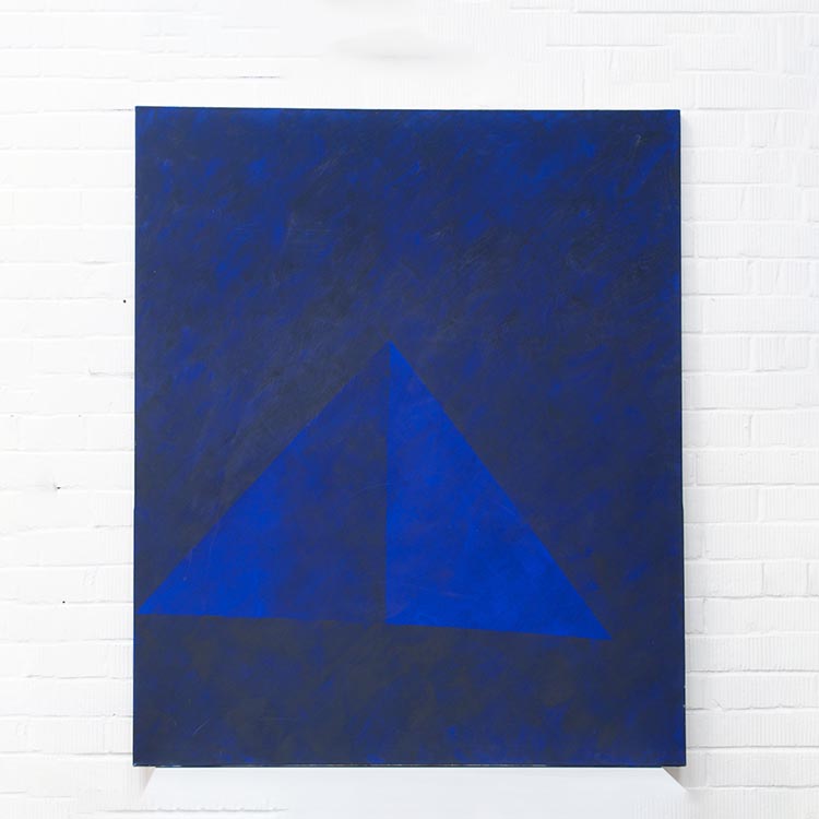 Composition Decoratie design Gilbert Swimberghe B150xH180 - verschillende tinten donker blauw op canvas