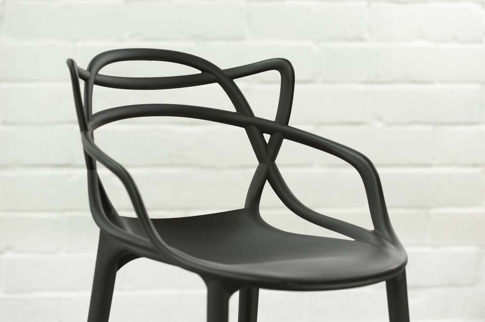 KARTELL Masters Stool Tabouret de bar design Philippe Starck and Eugeni Quitllet - plastique noir / plastique noir quatre pieds – Image 13