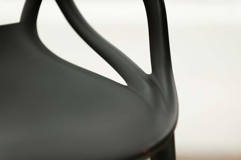 KARTELL Masters Stool Tabouret de bar design Philippe Starck and Eugeni Quitllet - plastique noir / plastique noir quatre pieds – Image 14
