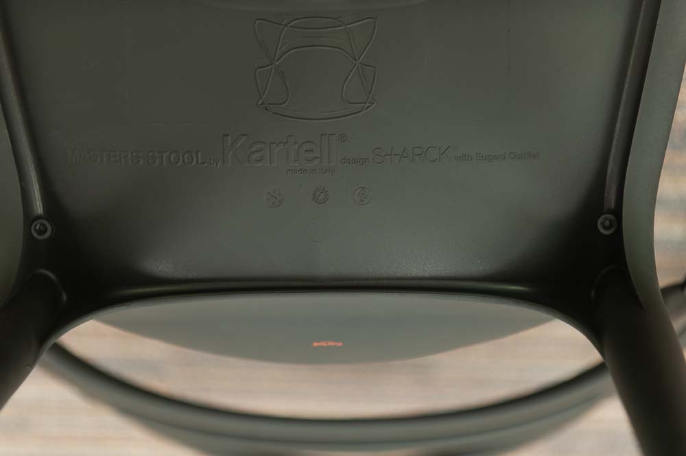 KARTELL Masters Stool Tabouret de bar design Philippe Starck and Eugeni Quitllet - plastique noir / plastique noir quatre pieds – Image 25