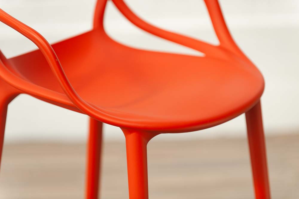 KARTELL Masters Stool Tabouret de bar design Philippe Starck and Eugeni Quitllet - plastique rouge russet / plastique rouge russet quatre pieds – Image 14
