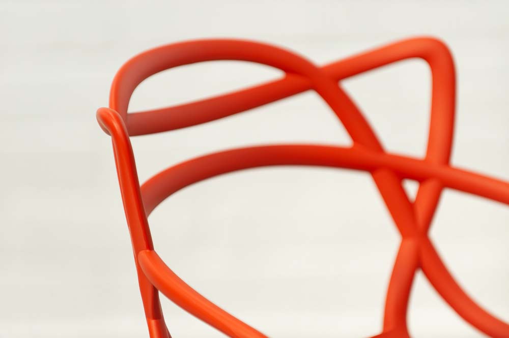 KARTELL Masters Stool Tabouret de bar design Philippe Starck and Eugeni Quitllet - plastique rouge russet / plastique rouge russet quatre pieds – Image 15