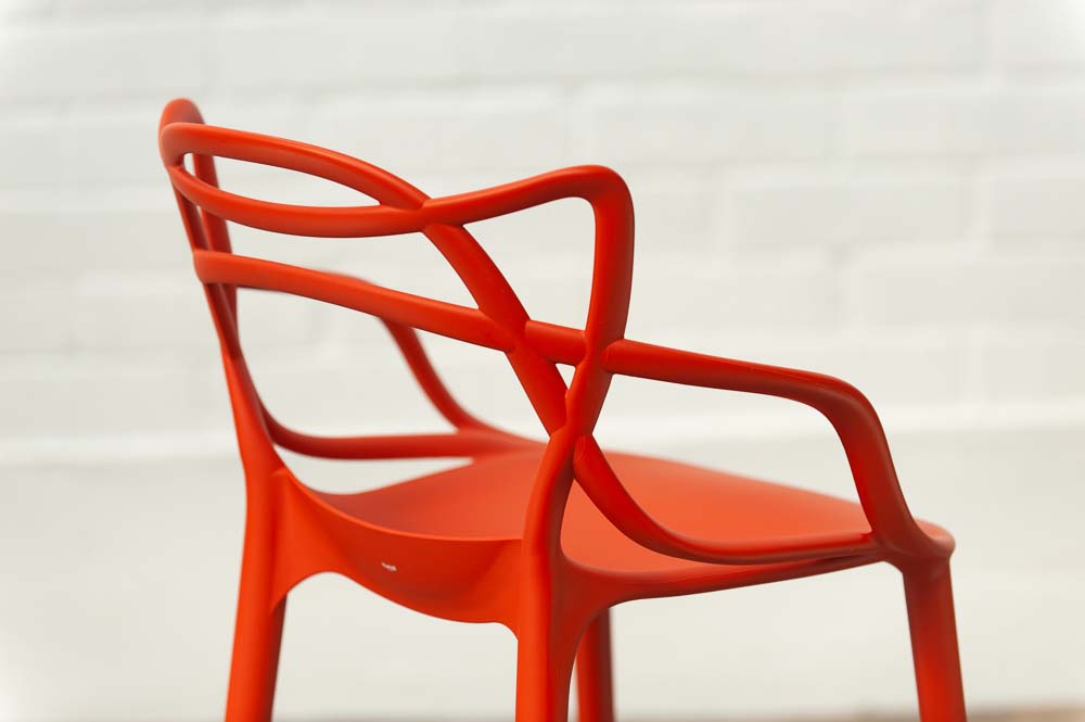 KARTELL Masters Stool Tabouret de bar design Philippe Starck and Eugeni Quitllet - plastique rouge russet / plastique rouge russet quatre pieds – Image 16