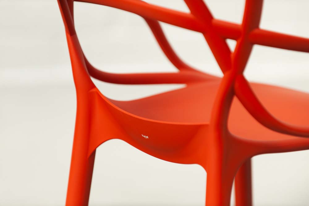 KARTELL Masters Stool Tabouret de bar design Philippe Starck and Eugeni Quitllet - plastique rouge russet / plastique rouge russet quatre pieds – Image 17