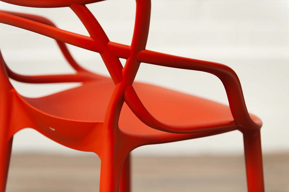 KARTELL Masters Stool Tabouret de bar design Philippe Starck and Eugeni Quitllet - plastique rouge russet / plastique rouge russet quatre pieds – Image 18