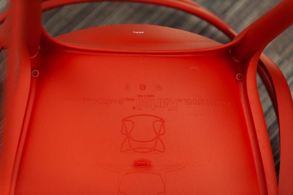 KARTELL Masters Stool Tabouret de bar design Philippe Starck and Eugeni Quitllet - plastique rouge russet / plastique rouge russet quatre pieds – Image 20