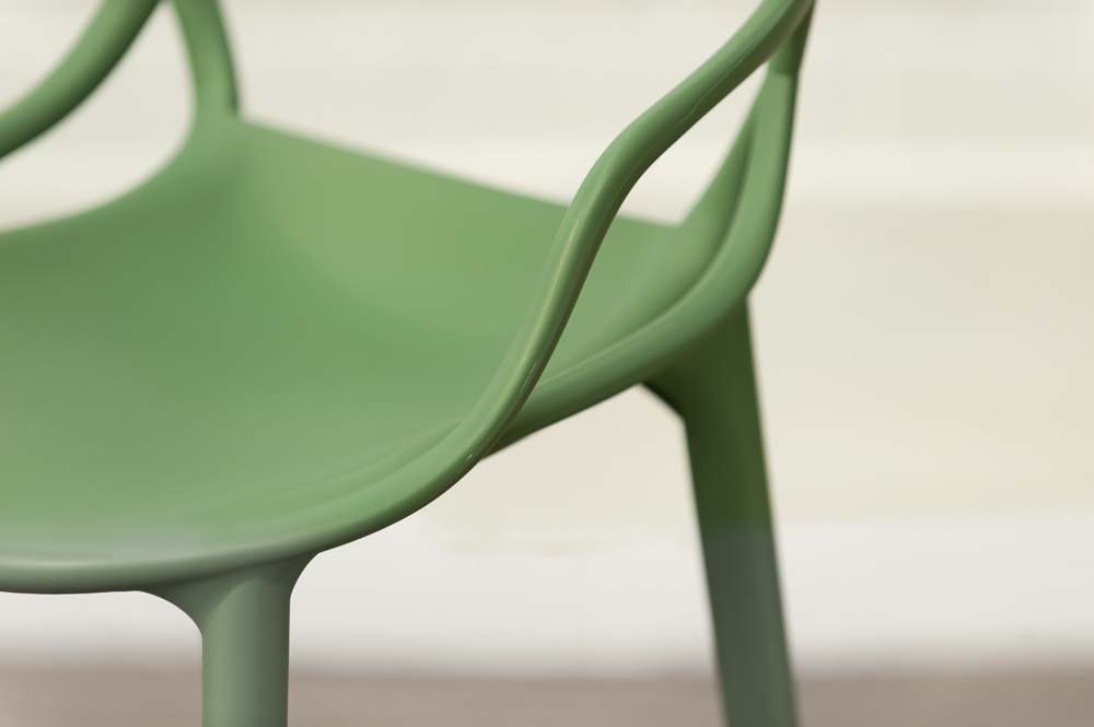 KARTELL Masters Stool Tabouret de bar design Philippe Starck and Eugeni Quitllet - platique vert sauge / platique vert sauge quatre pieds – Image 13