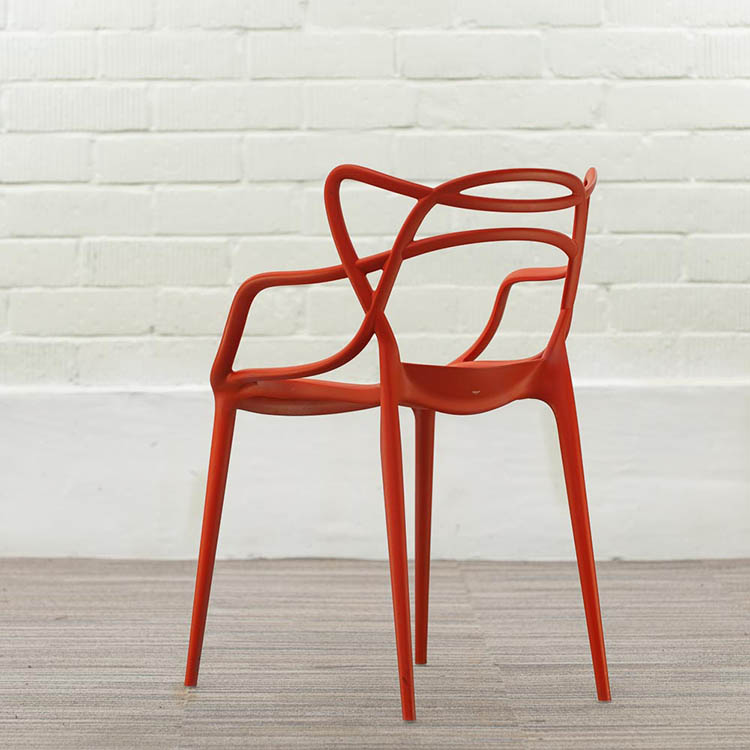 KARTELL Masters Chair Chaise d’accueil design Philippe Starck and Eugeni Quitllet - plastique rouge russet / plastique rouge russet quatre pieds – Image 5
