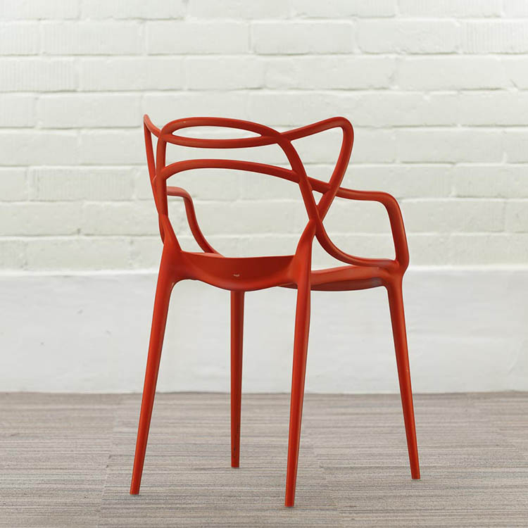 KARTELL Masters Chair Chaise d’accueil design Philippe Starck and Eugeni Quitllet - plastique rouge russet / plastique rouge russet quatre pieds – Image 7