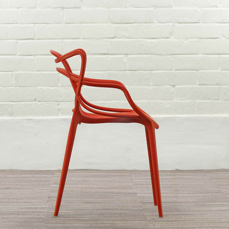 KARTELL Masters Chair Chaise d’accueil design Philippe Starck and Eugeni Quitllet - plastique rouge russet / plastique rouge russet quatre pieds – Image 9