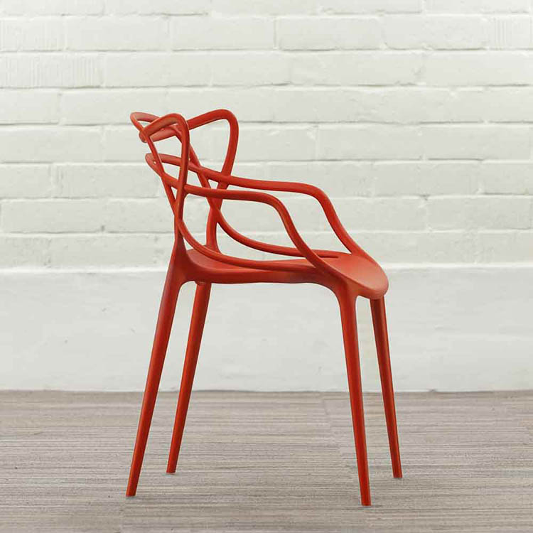 KARTELL Masters Chair Chaise d’accueil design Philippe Starck and Eugeni Quitllet - plastique rouge russet / plastique rouge russet quatre pieds – Image 10