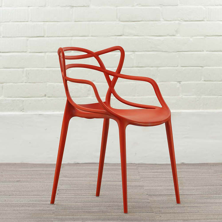 KARTELL Masters Chair Chaise d’accueil design Philippe Starck and Eugeni Quitllet - plastique rouge russet / plastique rouge russet quatre pieds – Image 11