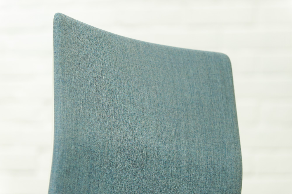 ARPER Kinesit Bureaustoel design Lievore Altherr Molina - blauw stof en wit kunststof achterkant / wit metalen sterpoot - Afbeelding 18