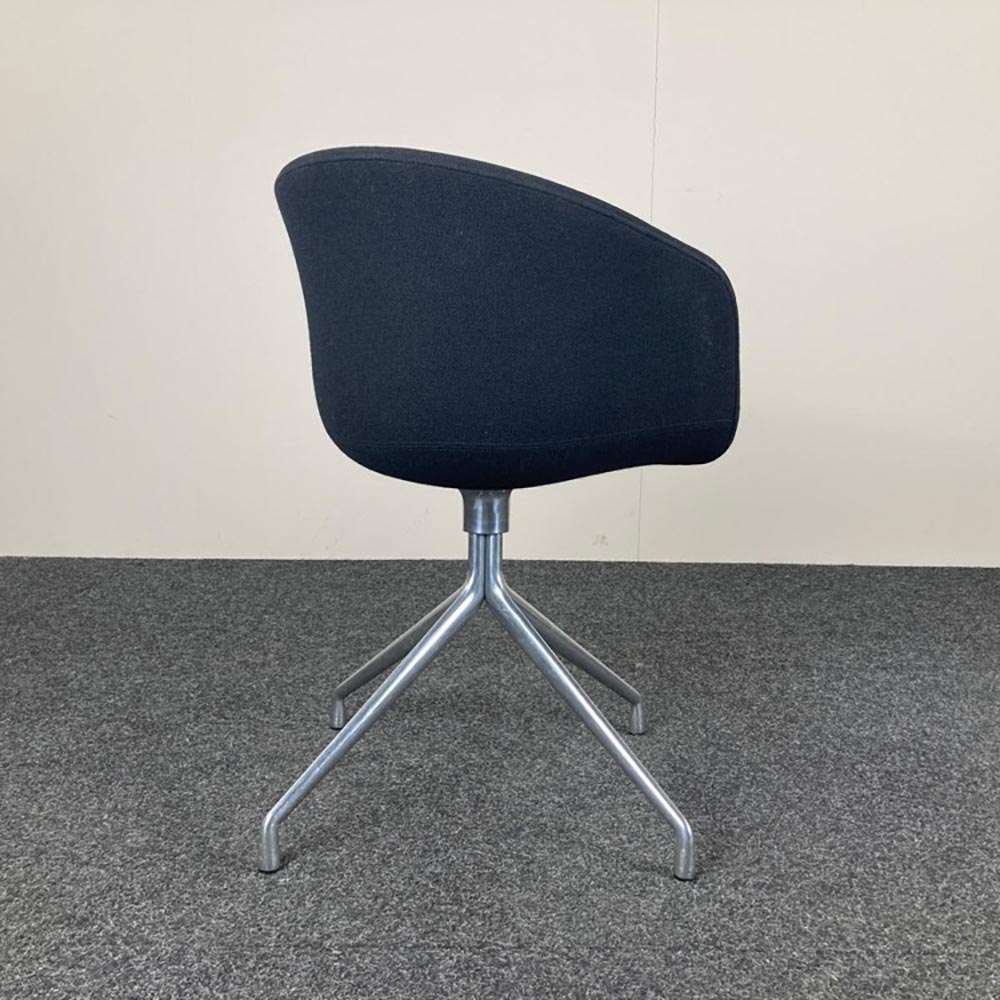 HAY About a Chair AAC21 Ontvangststoel design Hee Welling - zwarte stof / chrome vierpoot - Afbeelding 6