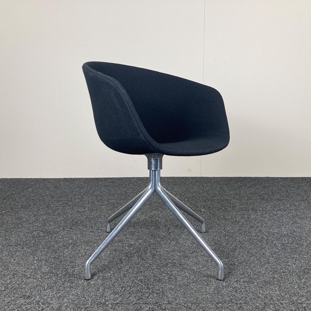 HAY About a Chair AAC21 Ontvangststoel design Hee Welling - zwarte stof / chrome vierpoot - Afbeelding 8