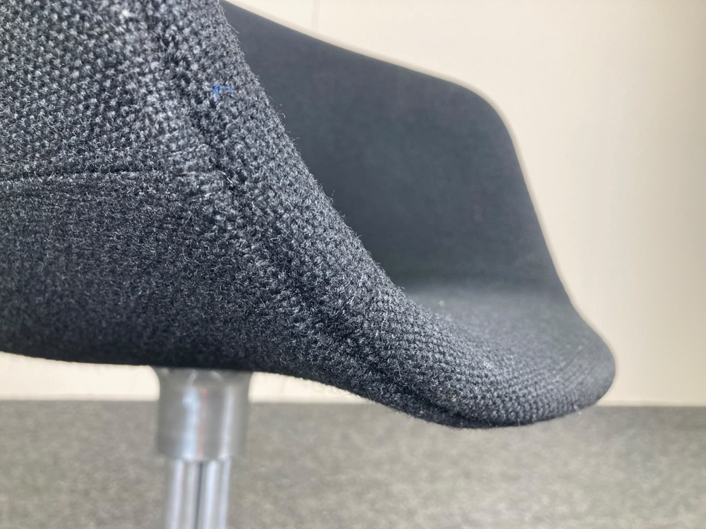 HAY About a Chair AAC21 Ontvangststoel design Hee Welling - zwarte stof / chrome vierpoot - Afbeelding 9