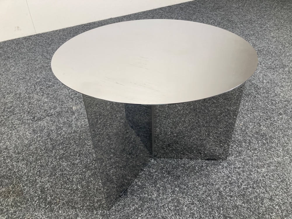 HAY Slit Table Table d’appoint Rond B45xD45xH35.5 - miroir / verre piètement mural – Image 4