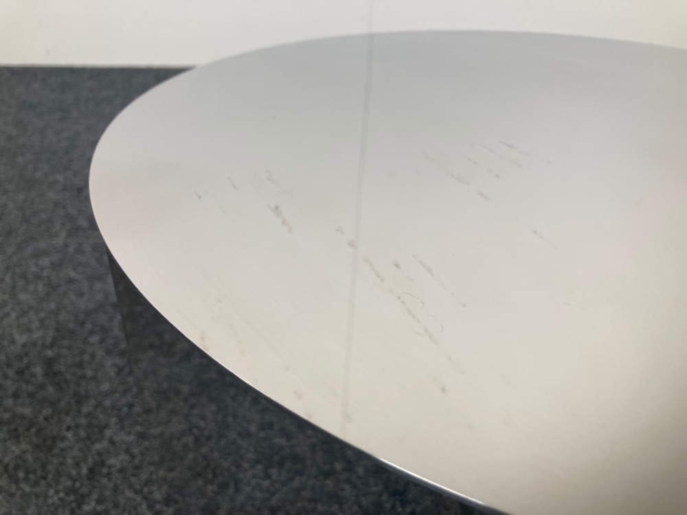 HAY Slit Table Table d’appoint Rond B45xD45xH35.5 - miroir / verre piètement mural – Image 7