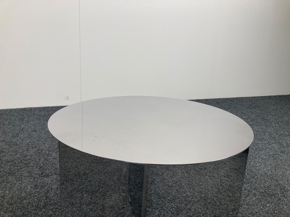HAY Slit Table Table d’appoint Rond B45xD45xH35.5 - miroir / verre piètement mural – Image 8