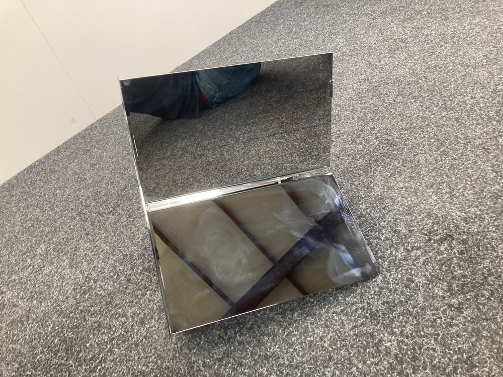 HAY Slit Table Table d’appoint Rond B45xD45xH35.5 - miroir / verre piètement mural – Image 18