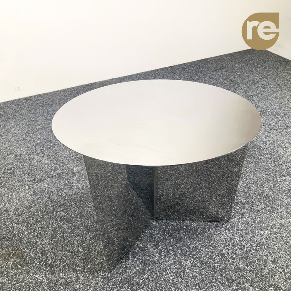 HAY Slit Table Table d’appoint Rond B45xD45xH35.5 - miroir / verre piètement mural