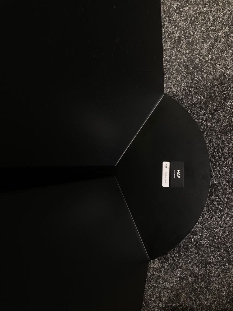 HAY Slit Table Table d’appoint Rond B35xD35xH47 - acier noir / acier noir piètement mural – Image 8