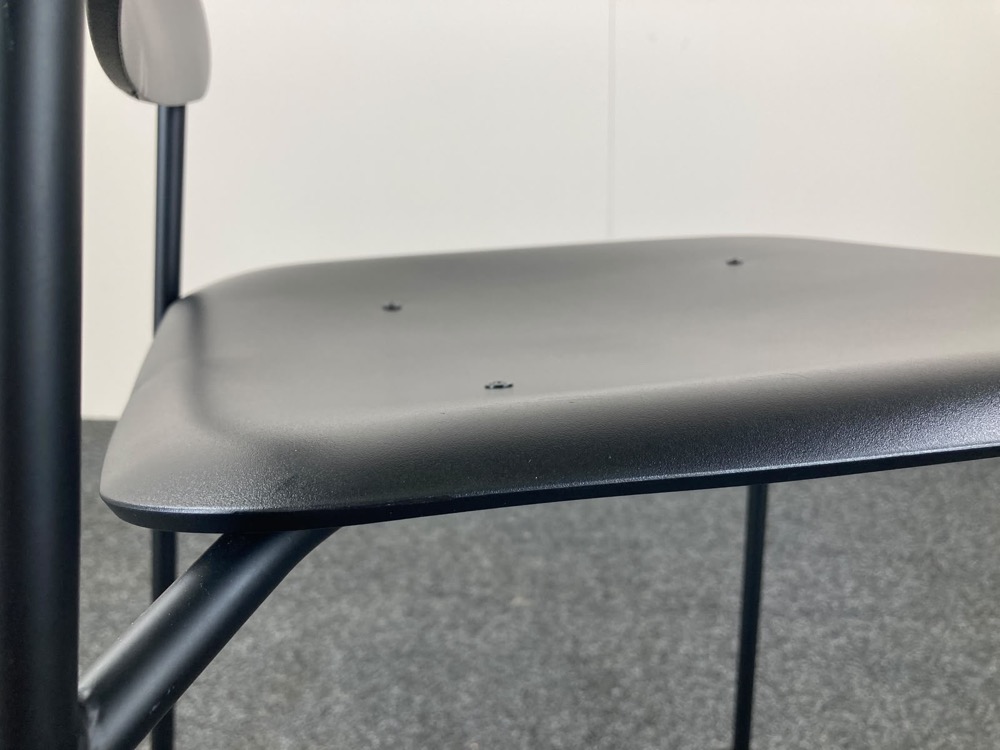 HAY Soft Edge 95 Tabouret de bar design Iskos-Berlin empilable - plastique noir / acier noir quatre pieds – Image 16