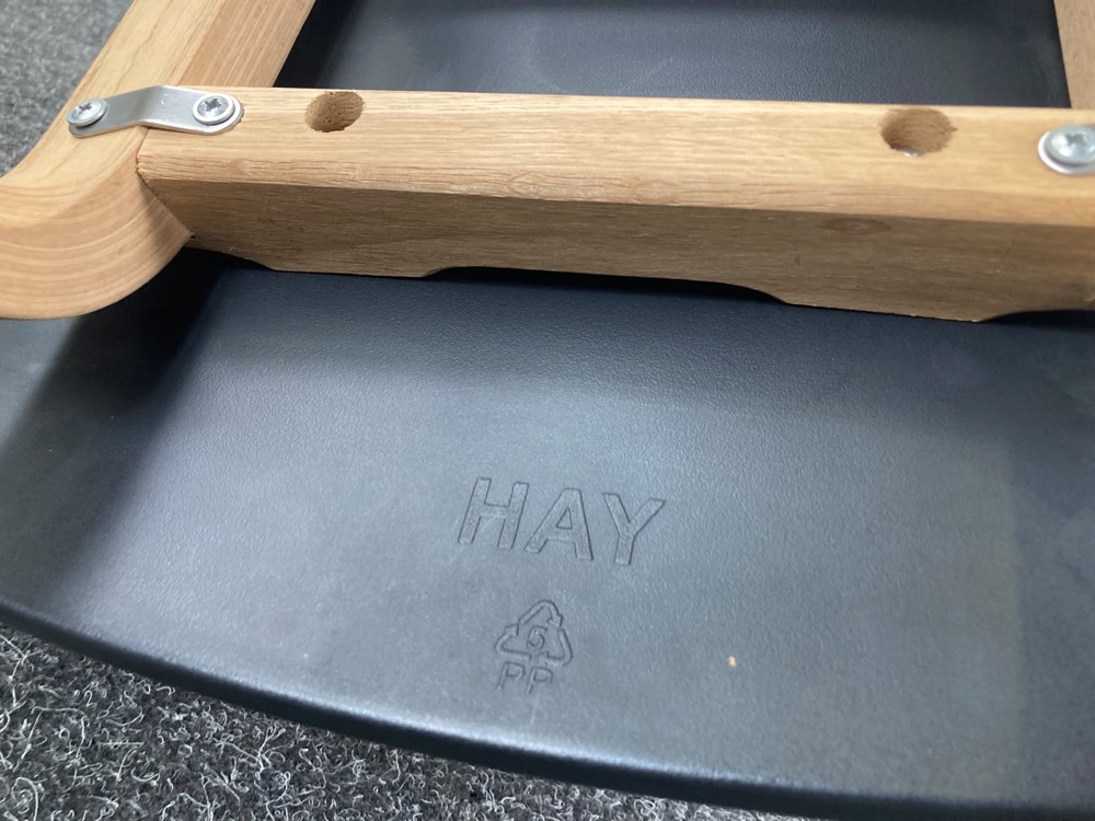 HAY About a Stool AAS32 Tabouret de bar design Hee Welling - plastique noir / bois de chêne quatre pieds – Image 17