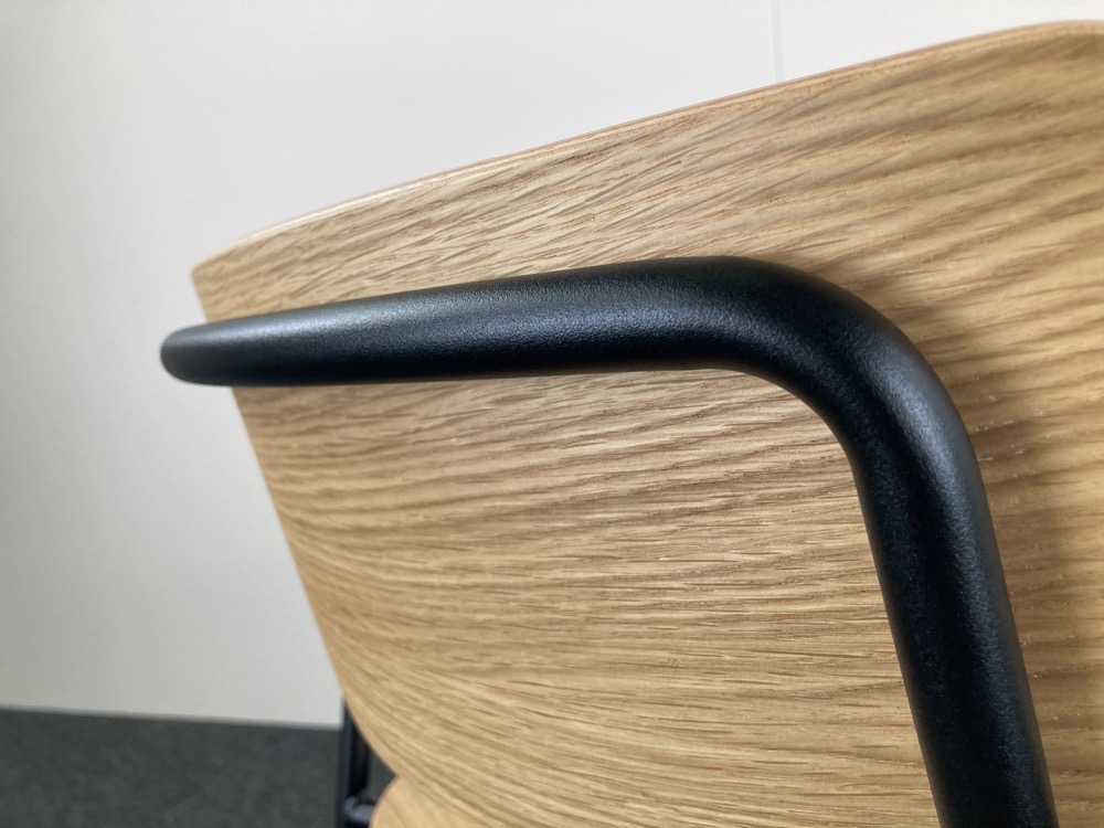 INCLASS Lea 0430 Tabouret de bar empilable - bois / métal noir quatre pieds – Image 18