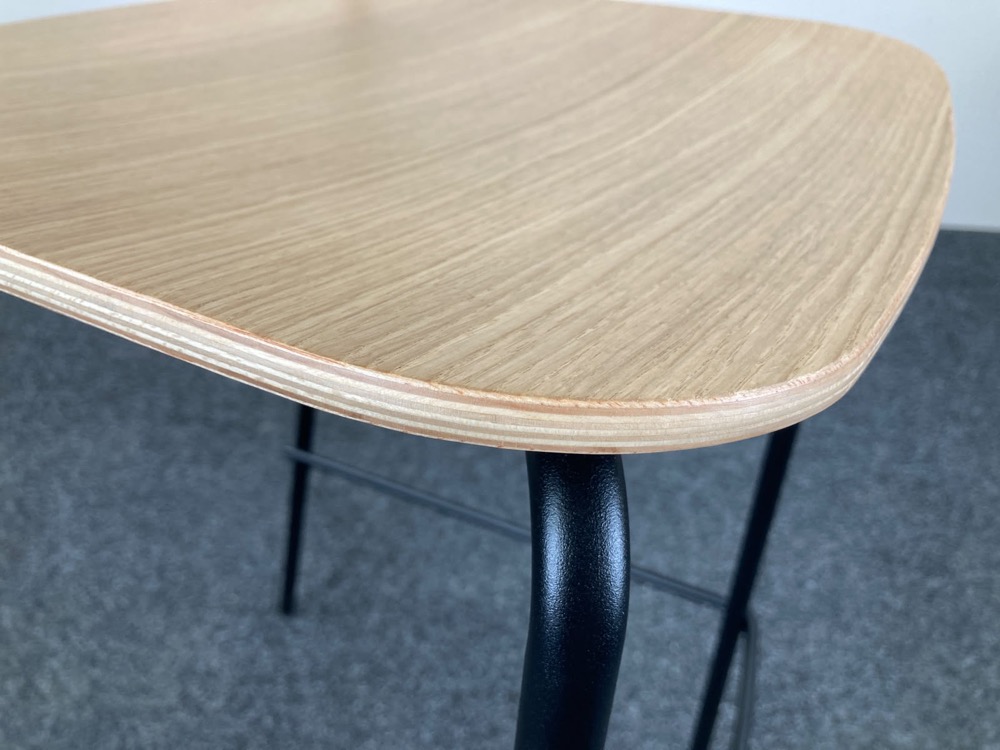 INCLASS Lea 0430 Tabouret de bar empilable - bois / métal noir quatre pieds – Image 26