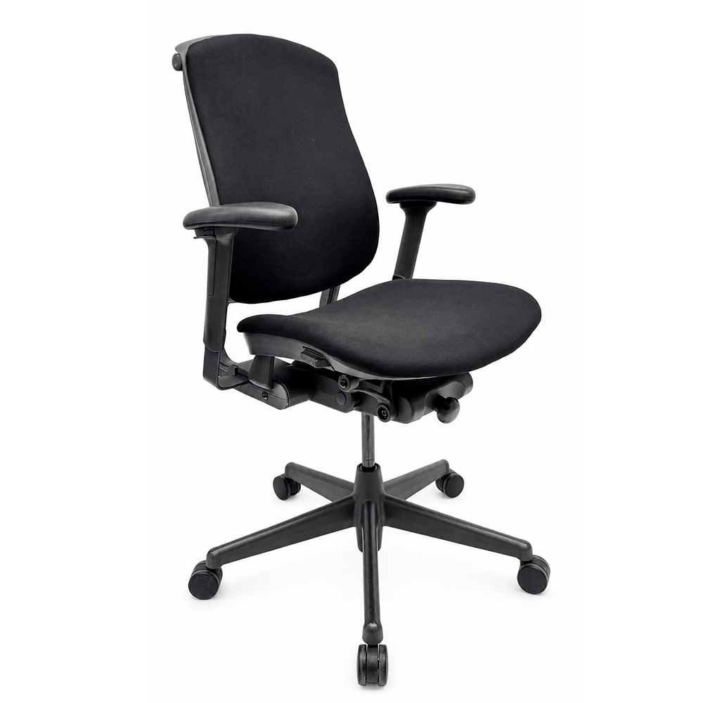 HERMAN MILLER Celle Chaise de bureau nouveau tissu - tissu noir / base croisée – Image 2
